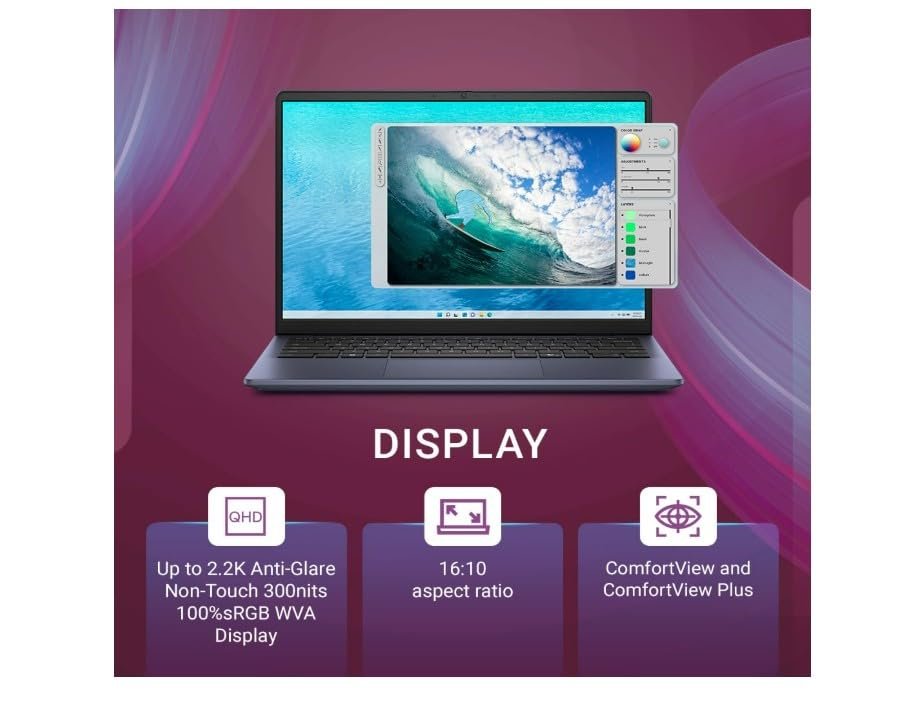 Laptop Dell Inspiron 14 5440 | 14β³ FHD+ anti-glare IPS display (300 nits) powered by Intel Core 3-100U (14th Gen), with 8GB DDR5 RAM and 512GB NVMe SSD. Integrated Intel graphics, DOS OS, sleek Ice Blue design, and lightweight everyday performance laptop.