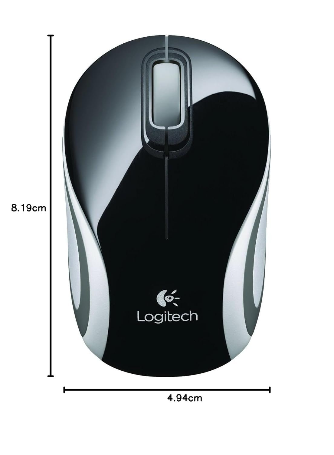 Mouse Logitech M187 Ultra Portable Mini Wireless, 2.4 GHz with USB Receiver, 1000 DPI Optical Tracking, 3-Buttons, PC/Mac/Laptop | Black