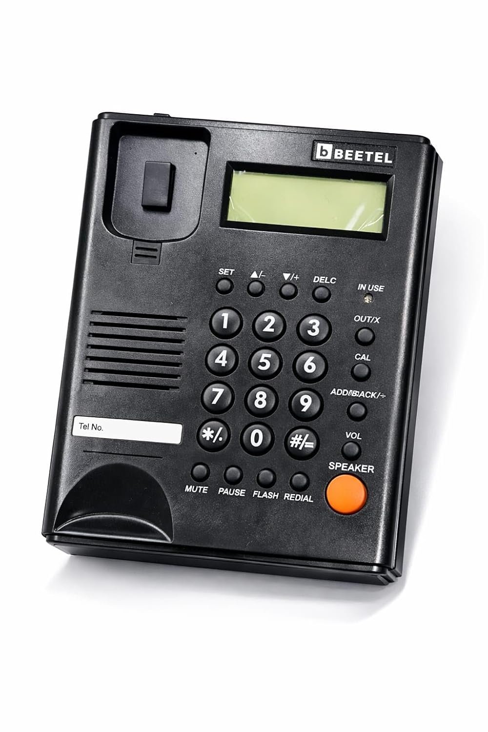 Landline Phone Beetel M500 | Corded, Caller ID, Speaker Phone, Toggle Mute,16 Digit LCD Display, VIP number storage, 6-Step LCD | Black