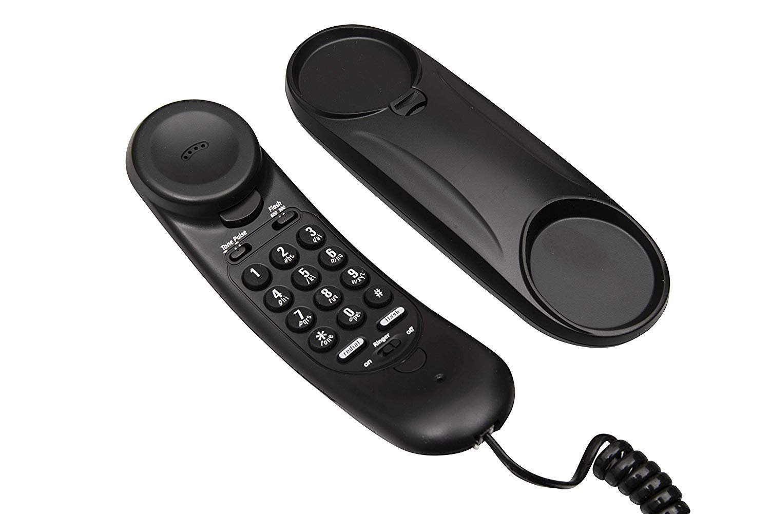 Landline Phone Beetel B26 Corded | Ringer Volume Control, Wall / Desk Mountable, Ringer On / Off Switch, Clear Call Quality, Compact Design, Tone Pulse / Flash / Redial Function (Made in India) | Black