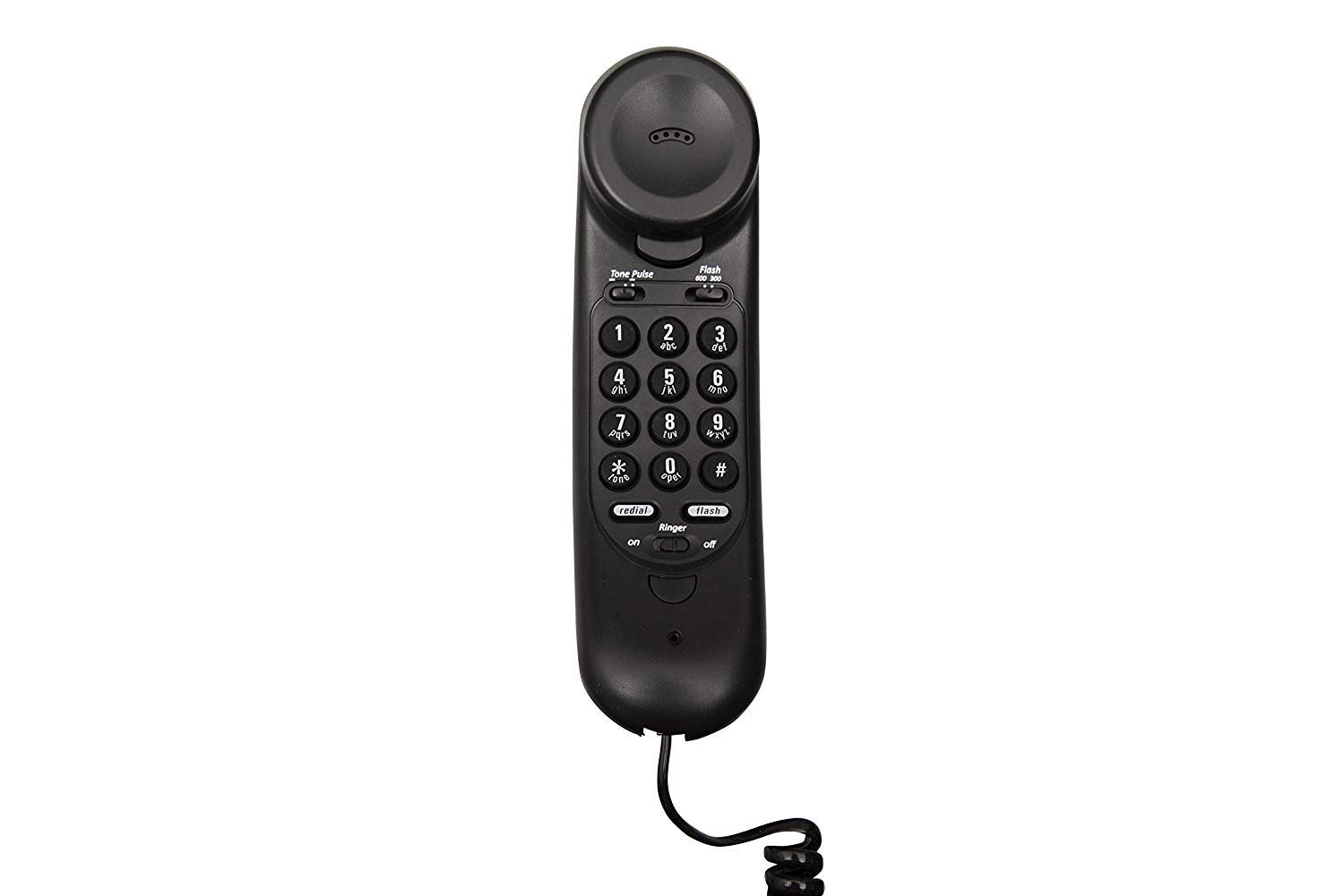 Landline Phone Beetel B26 Corded | Ringer Volume Control, Wall / Desk Mountable, Ringer On / Off Switch, Clear Call Quality, Compact Design, Tone Pulse / Flash / Redial Function (Made in India) | Black