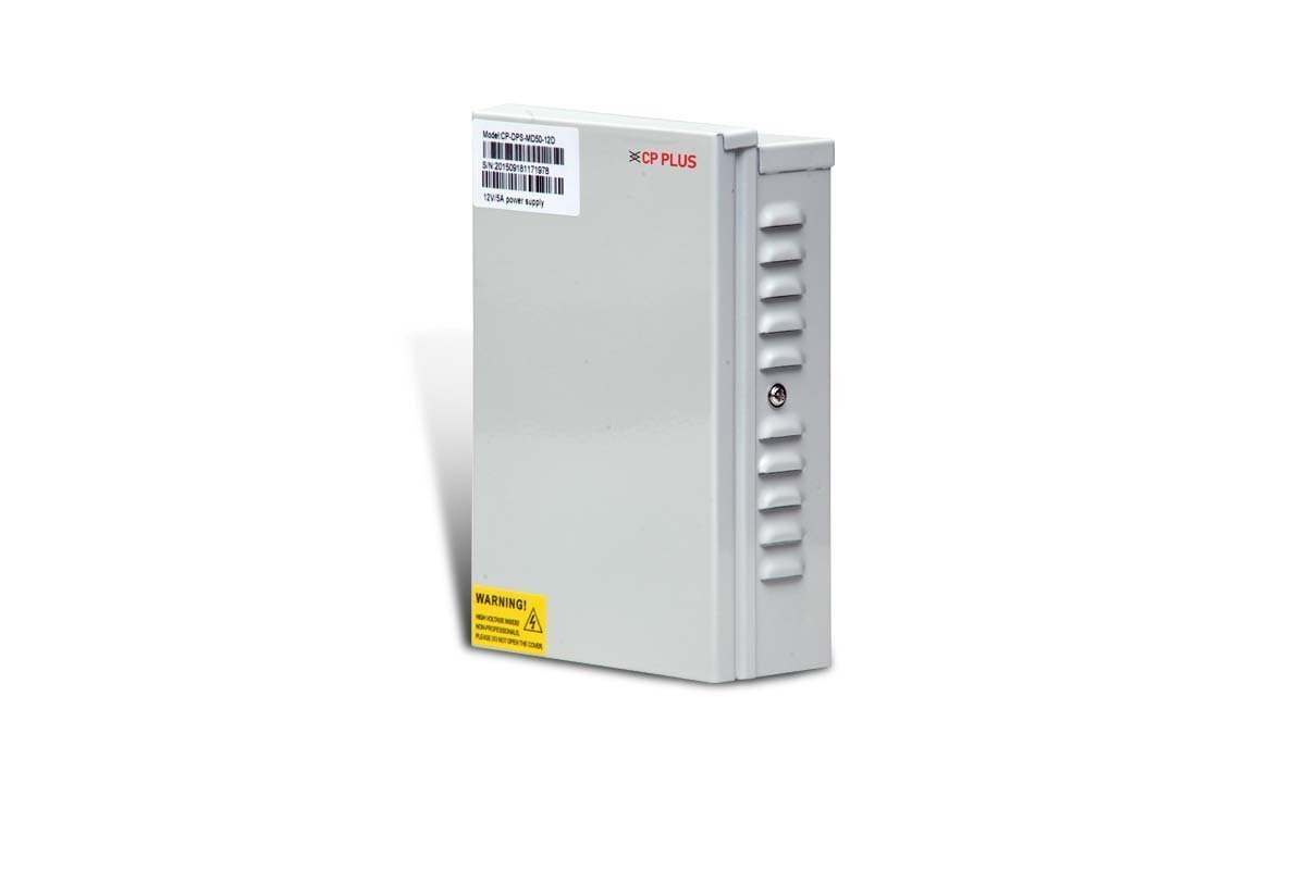 Camera Power Supply CP Plus 5Amp (12VDC) CP-DPS-MD50P-12D | 4Channel (SMPS) CCTV Bullet + Dome