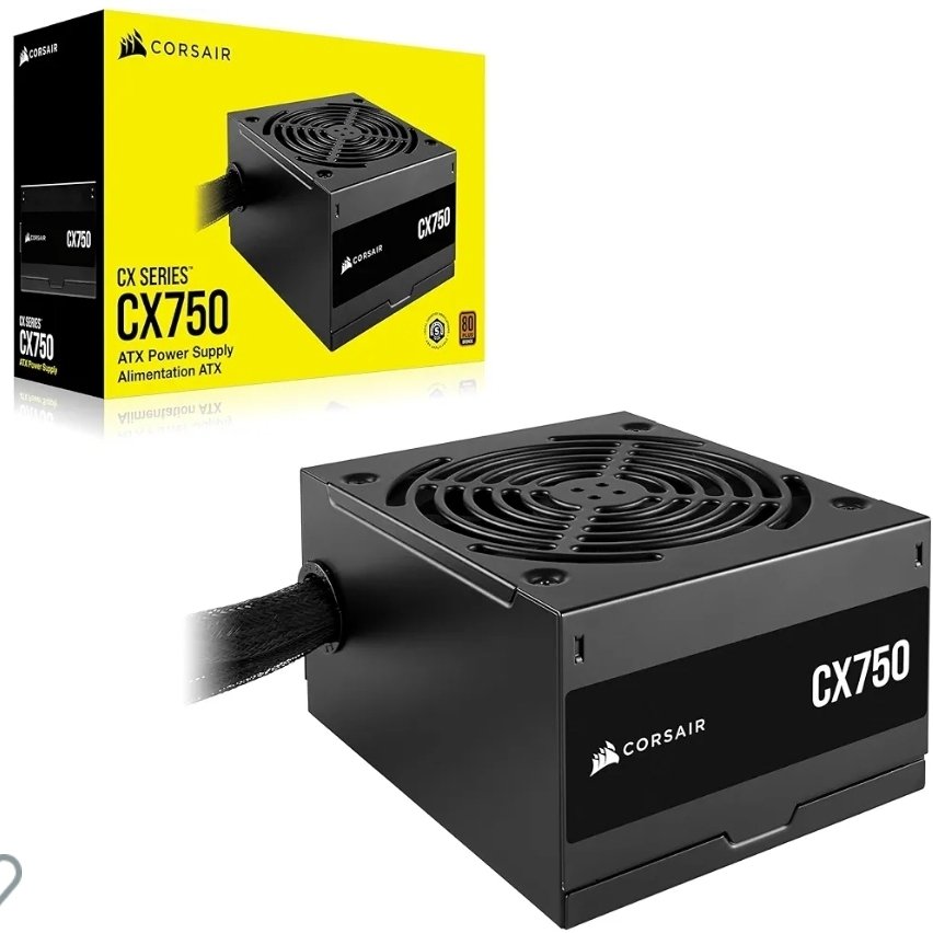 SMPS Power Supply Corsair CX750 CP-9020279-IN | CX Series, 750 Watt Non-Modular, 80 Plus Bronze Certified | Black