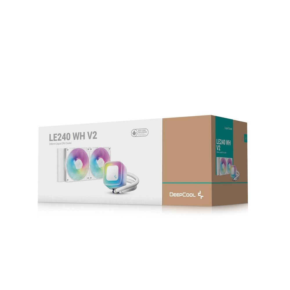 CPU Liquid Cooler Deepcool LE240 WH V2 R-LE240-WHAMMN-G-2 | ARGB AIO 240mm CPU Liquid Cooler, Used for Gaming Machines, White