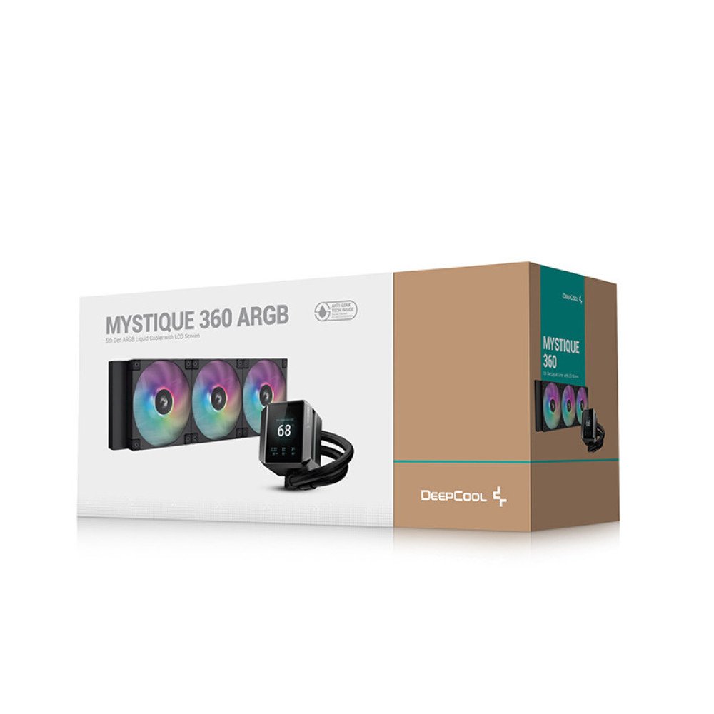 CPU Liquid Cooler Deepcool MYSTIQUE 360 ARGB R-LX750-BKADSNC-G-1 | Magnificent 2.8 inch TFT LCD Screen, 640 x 480 Pixels Resolution, Used for Gaming Machines, Black