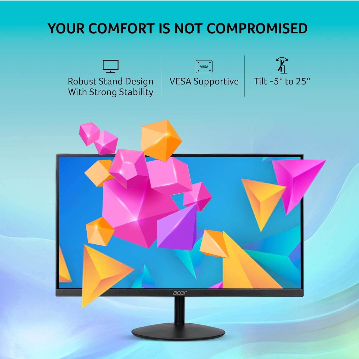 Monitor Acer SA322QUAJBMIIPX 31.5" | WQHD (2560x1440) IPS, 75Hz, 1ms VRB, HDR10, AMD FreeSync, 2x HDMI, DP, Stereo Speakers, Ultra Slim, Eye Care, Black