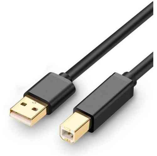 Cable Dier Berlin USB 2.0 1.5mtr, Gold Plated Connectors, High Speed Printer Cable A to B Type, Fully Compatible with all USB B Port Scanner or Printer, 1 year warranty, Black