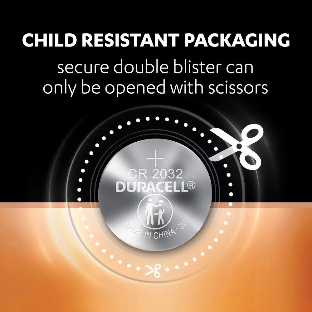 Battery Duracell 3V Lithium CR2032 | Coin Button Cell Battery