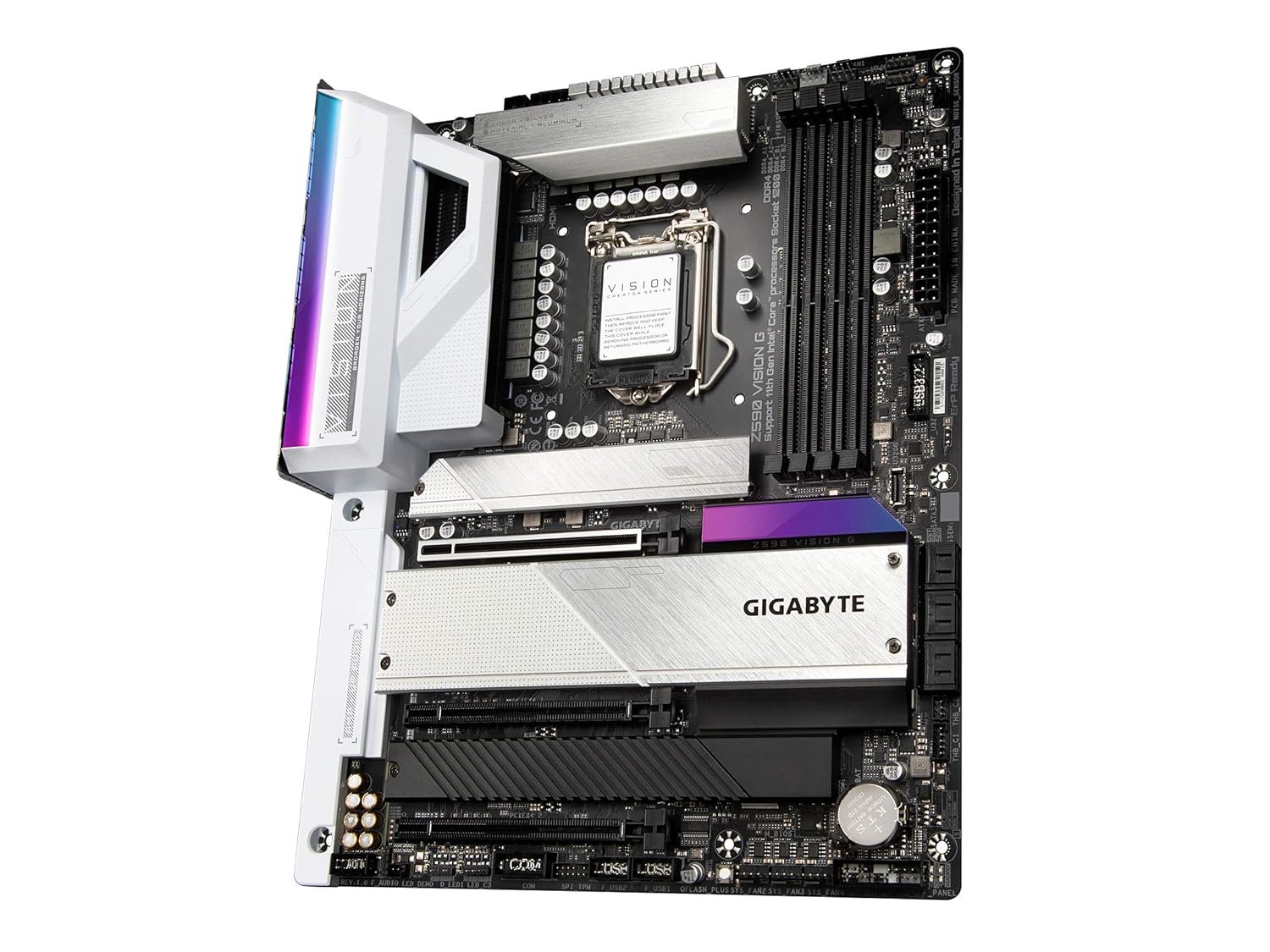 Motherboard Gigabyte Z590 Vision G | LGA1200, Intel Z590, 10th/11th Gen CPU Support, ATX, 3x M.2, PCIe 4.0, USB 3.2 Gen2x2 Type-C, 2.5GbE LAN