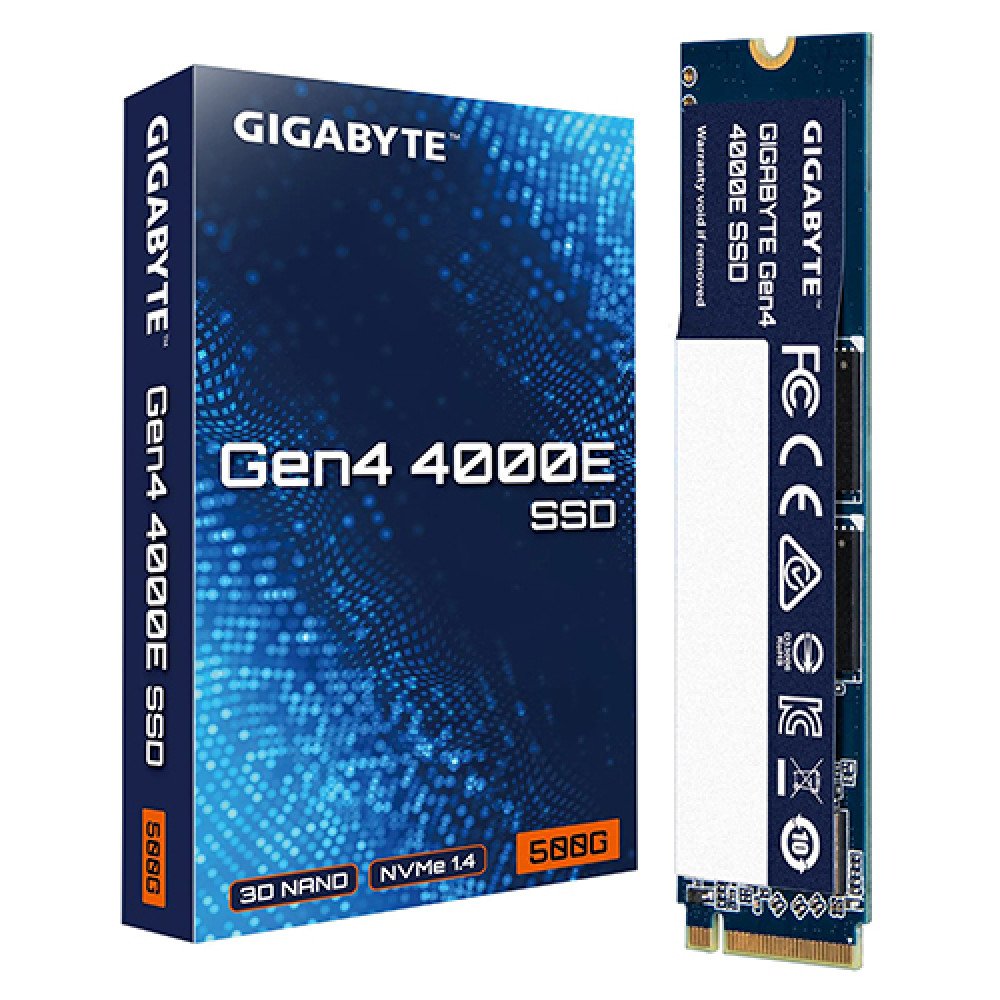 Hard Disk Drive Harddisk Gigabyte Internal PCIe Gen4 4000E M.2 2280 4.0 x 4, 3D NAND NVMe 1.4 500GB SSD G440E500G | Read Speed Upto 3600 MB/s & Write Speed Upto 3000 MB/s