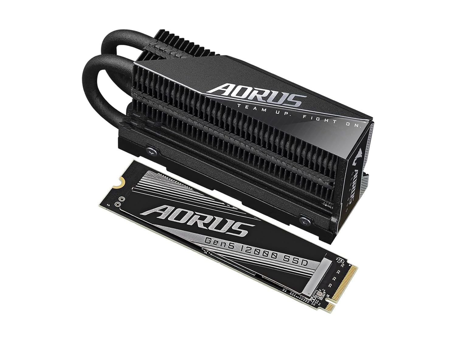 Harddisk Gigabyte AORUS Gen5 12000 1TB M.2 NVMe SSD AG512K1TB | 1TB PCIe 5.0 NVMe M.2 Internal Solid State Hard Drive with Read Speed Up to 11700MB/s, Write Speed Up to 9500MB/s