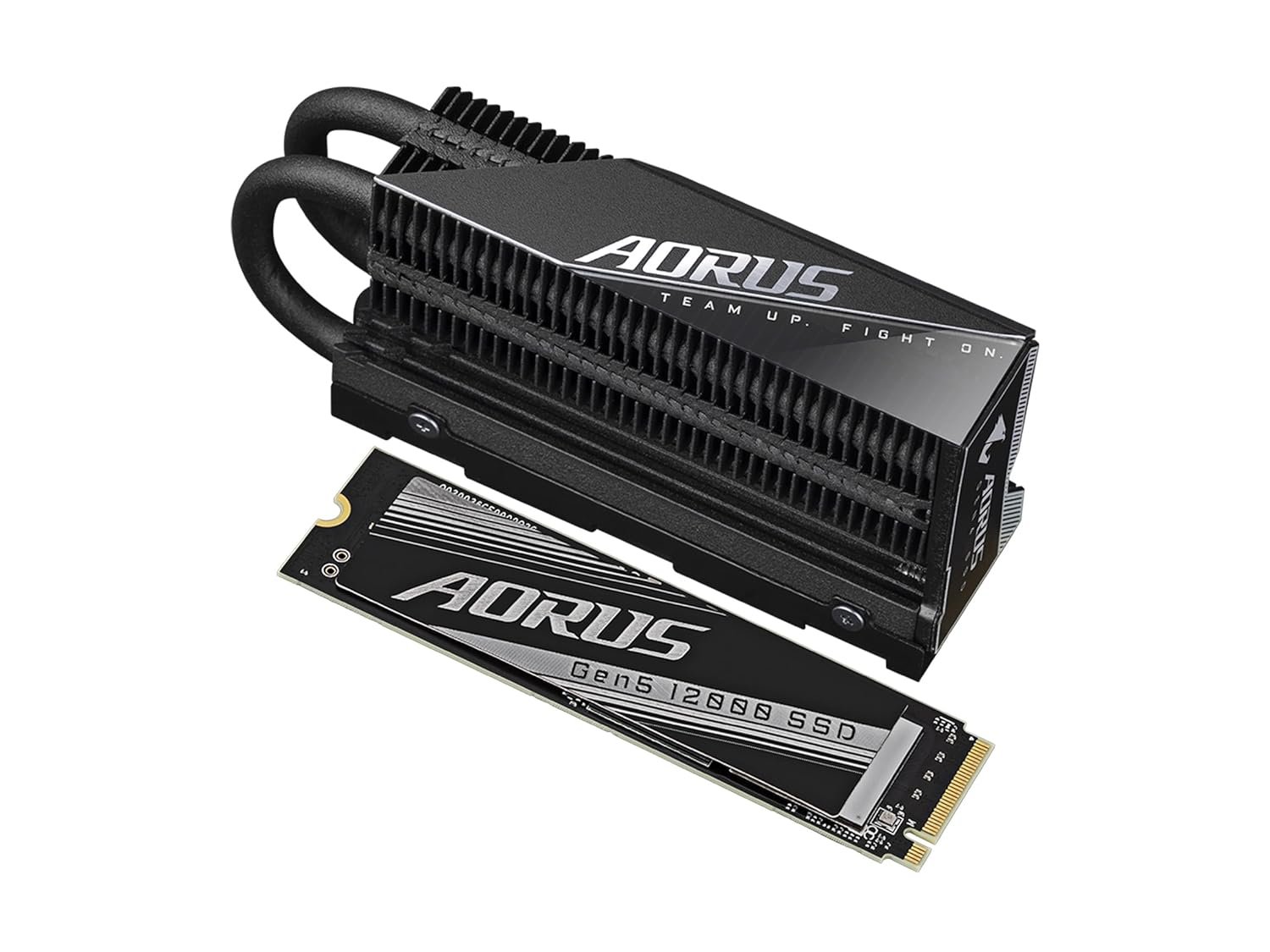 Harddisk Gigabyte AORUS Gen5 12000 2TB M.2 NVMe SSD AG512K2TB | 2TB PCIe 5.0 NVMe M.2 Internal Solid State Hard Drive with Read Speed Up to 11700MB/s, Write Speed Up to 9500MB/s