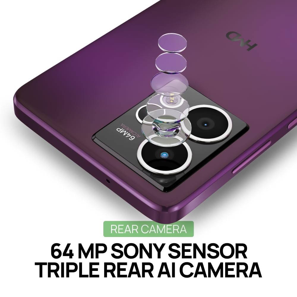 Smartphone HMD CREST MAX 5G TA-1641 DS | Segment 1st 50 MP Front Camera, Triple Rear AI Cam With 64 MP Primary Sony Sensor, FHD+ OLED Display, 8GB RAM & 256GB Storage, Android 14, 33W Fast Charger in Box, Aqua Green