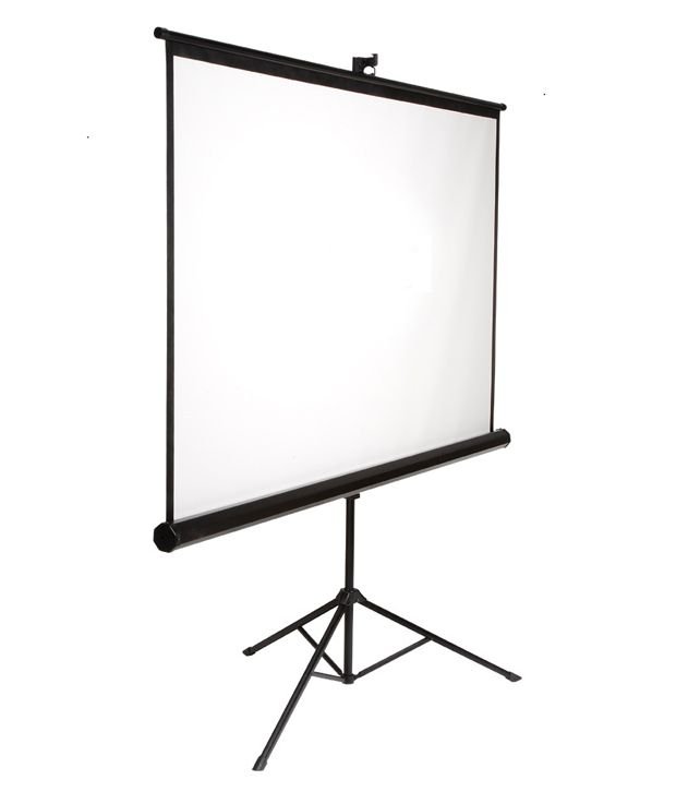 Projector Screen 5x7 Tripod 100 Inch With Instalock | Anti-Creased Tripod Projection Screen, Imported High Gain Fabric