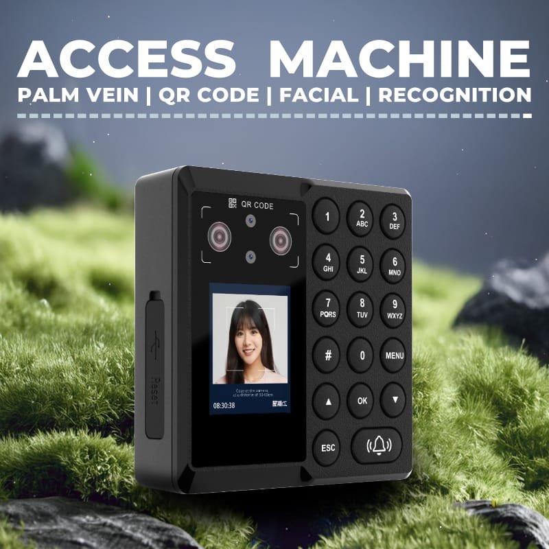 Fingerprint Reader Secureye IP Face & Palms Reader Biometric S-B120CB | TFT Color LCD Screen, Multi Factor Authentication, Infrared Camera, Support For Multiple Language, USB Flash Drive Interface, Door Bell / Door Access Control, Black