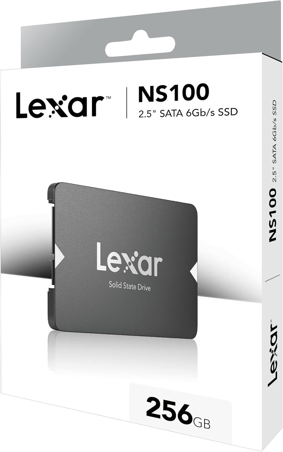Harddisk Lexar NS100 256GB SSD LNS100-256RB | NS100 2.5 Inch SATA III (6Gb/s) Internal SSD, Upto 550MB/s read speeds, Black