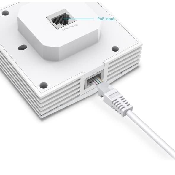 Access Point Net TP-Link Omada AX3000 Wall Plate Wi-Fi 6 Access Point EAP650-Wall | Higher Network Efficiency, Complete In Room WiFi Coverage, Gigabit Port, Centralized Cloud Management, Secure Guest Network, White