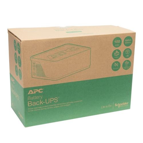 Ups APC Back-UPS 600VA BX600I-IN | Tower, 230V, 3 India 3-pin 6A Outlets, AVR, W/O Auto Shutdown Software UPS System, Ideal Power Backup & Protection for Home Office, Desktop PC & Home Electronics, Black