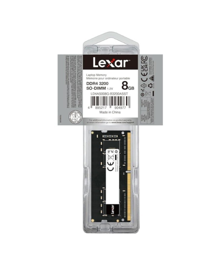 RAM Lexar 8GB DDR4 3200 MHz SODIMM Laptop LD4AS008G-B3200GSST