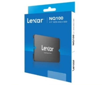 Harddisk Lexar NQ100 512GB LNQ100X512G-RNNNG | 2.5 Inch SATA III (6Gb/s) Internal SSD, Upto 550MB/s Read, Black