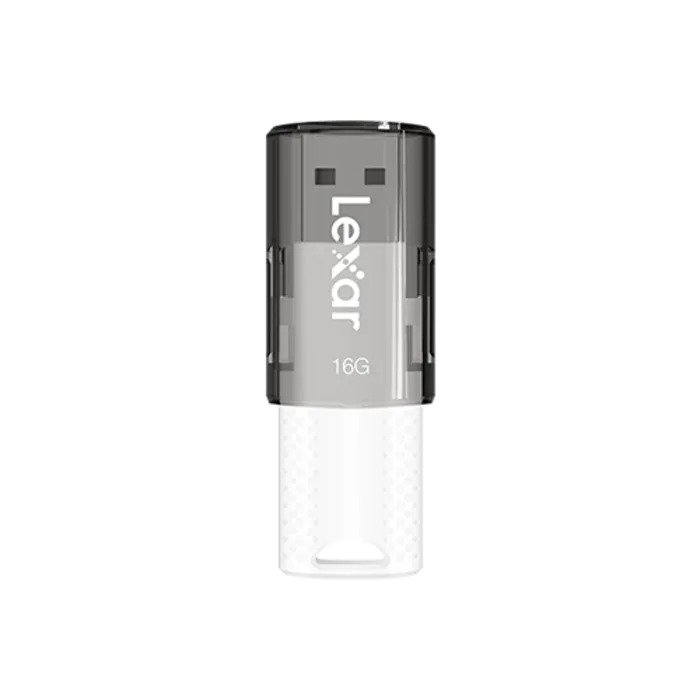 Pendrive Lexar 16GB LJDS060016G-BNBNG JumpDrive S60 USB 2.0 Flash Drive | Reliable Portable Storage, Compact Design, Protective Sliding Cover, Plug & Play, Compatible with PC & Mac Systems, White