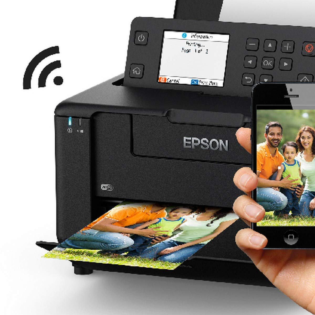 Printer Epson PictureMate PM520 WiFi Photo Colour Printer, Print Resolution Upto 5760dpi, Rechargeble Battery Option, Lightweight & Portable, Black