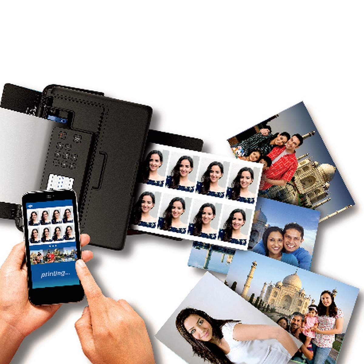 Printer Epson PictureMate PM520 WiFi Photo Colour Printer, Print Resolution Upto 5760dpi, Rechargeble Battery Option, Lightweight & Portable, Black