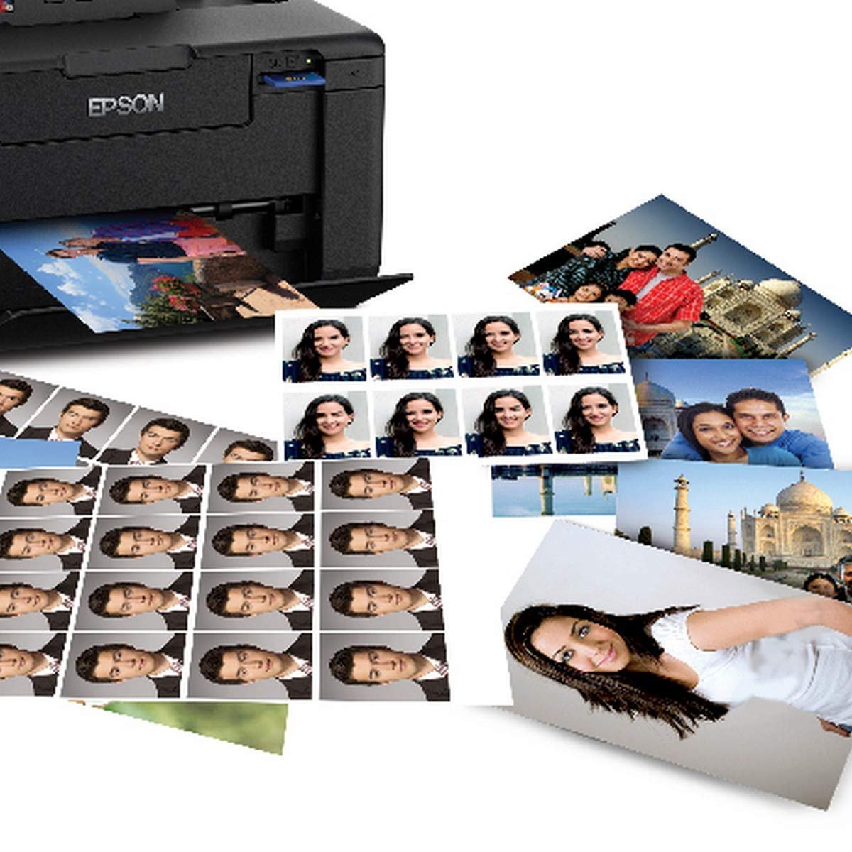 Printer Epson PictureMate PM520 WiFi Photo Colour Printer, Print Resolution Upto 5760dpi, Rechargeble Battery Option, Lightweight & Portable, Black