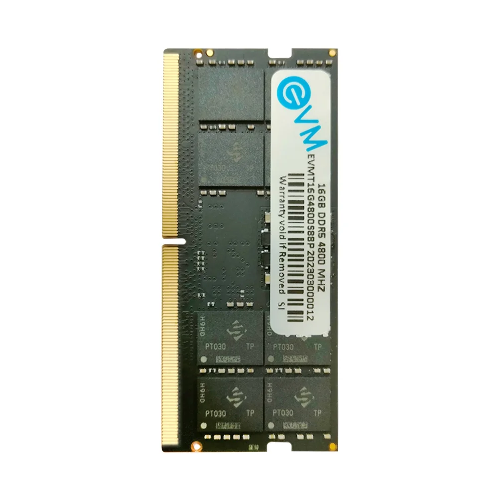 RAM EVM 16GB DDR5 4800MHz SODIMM EVMT16G4800S86P | Laptop Ram, Boost Speed & Performance with Low Latency and Durable Design