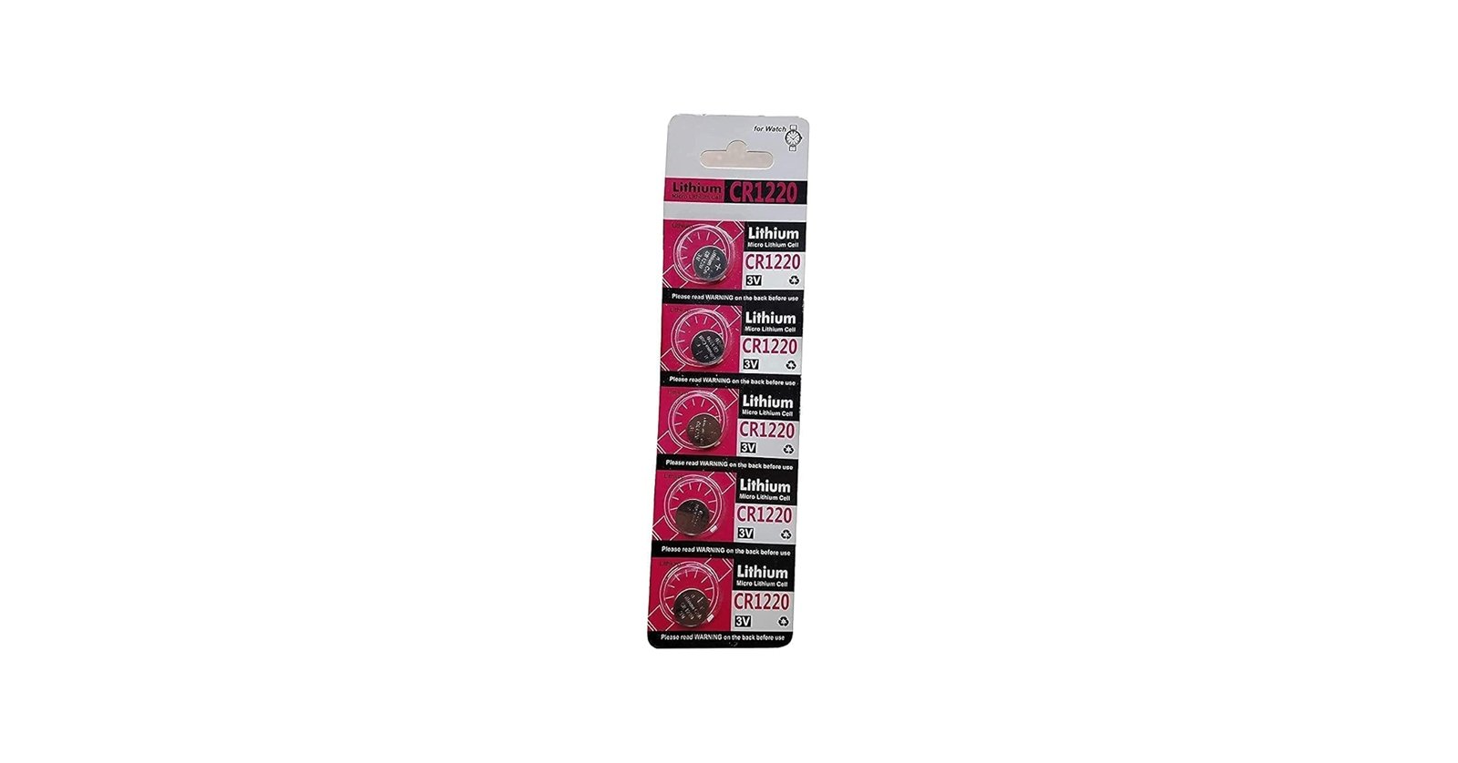 Battery Lithium CR1220 3V Micro Lithium Button Cell Battery (Pack of 5)