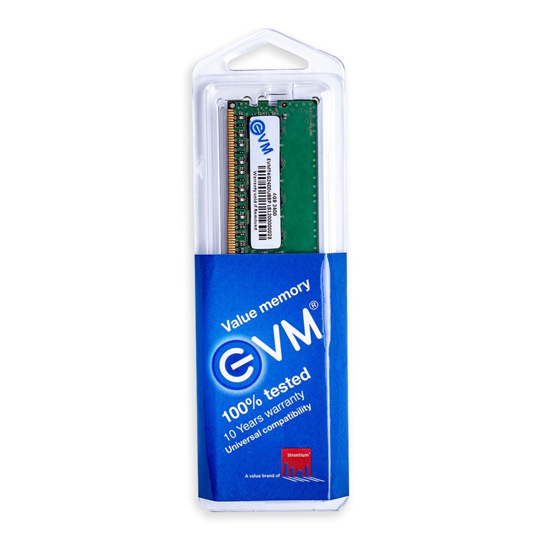 RAM EVM 4GB DDR4 2400MHZ Desktop EVMT4G2400U88P | Long-DIMM Memory, Updates Your Desktop's Performance