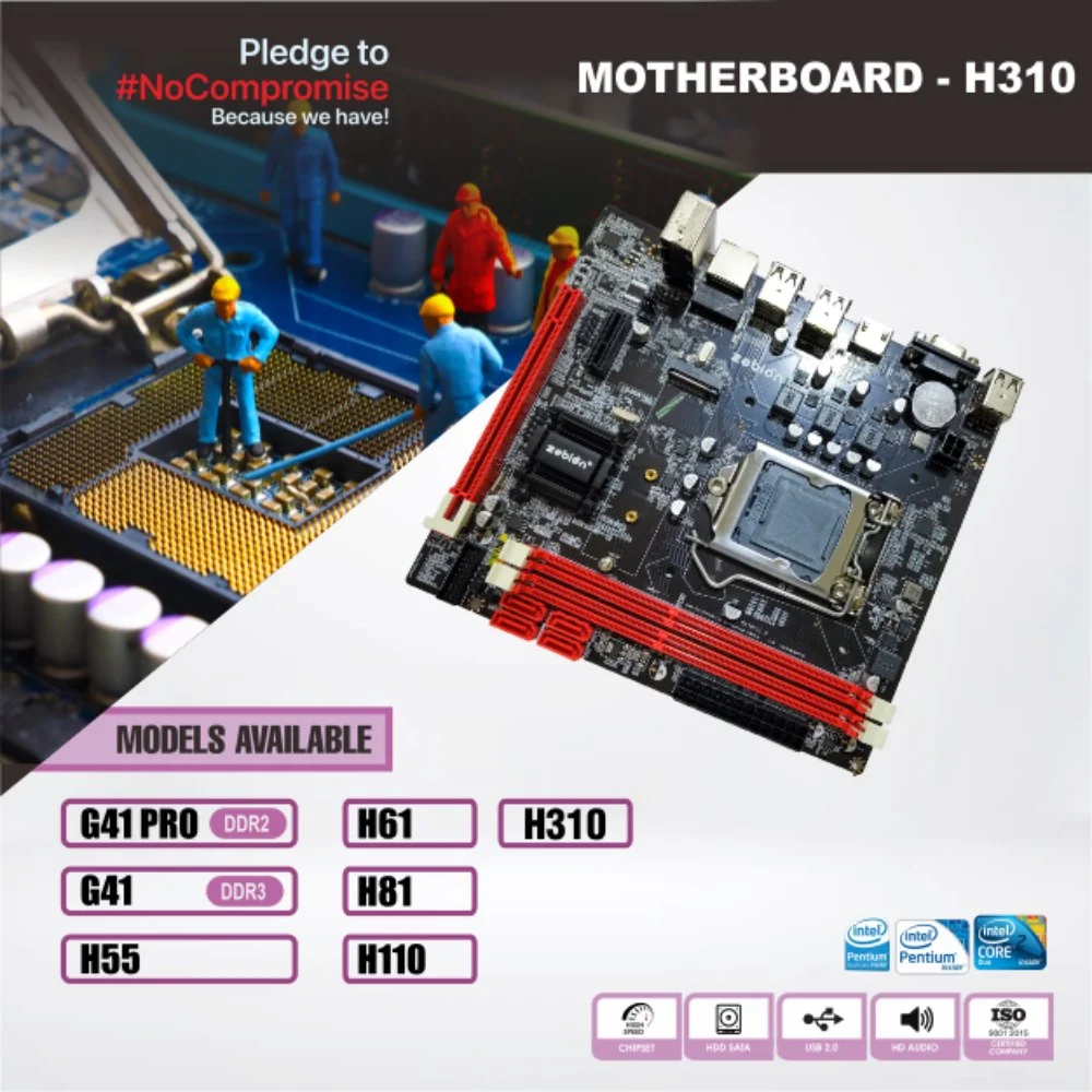 Motherboard Zebion Marlin H310-NVME MicroATX Motherboard LGA 1151 Socket, DDR4 Support, VGA, HDMI, Supports 8th / 9th Gen Intel Core / Pentium Gold / Celeron Processors