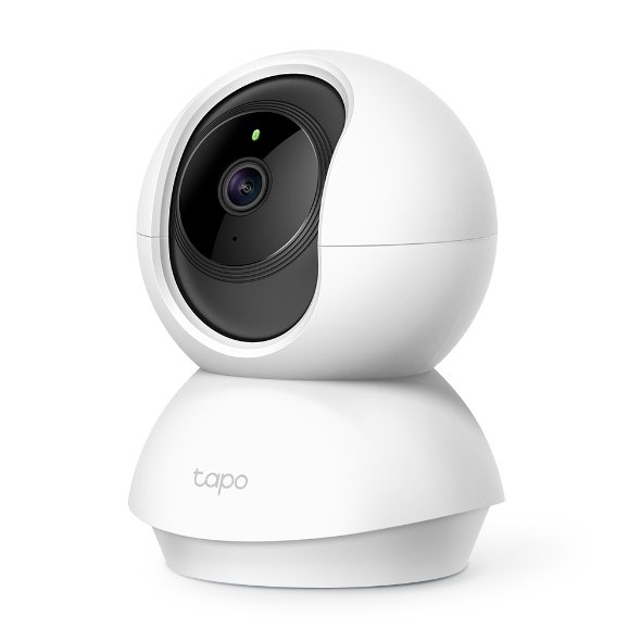 Security Camera TP-LINK TAPO-C210 | 3MP Pan / Tilt Home Security Wi-Fi Camera, 360° Rotational Views, Night Vision, Motion Detection & Alerts, Two Way Audio, Voice Control, Privacy Mode, Supports MicroSD Cards Upto 512GB, White