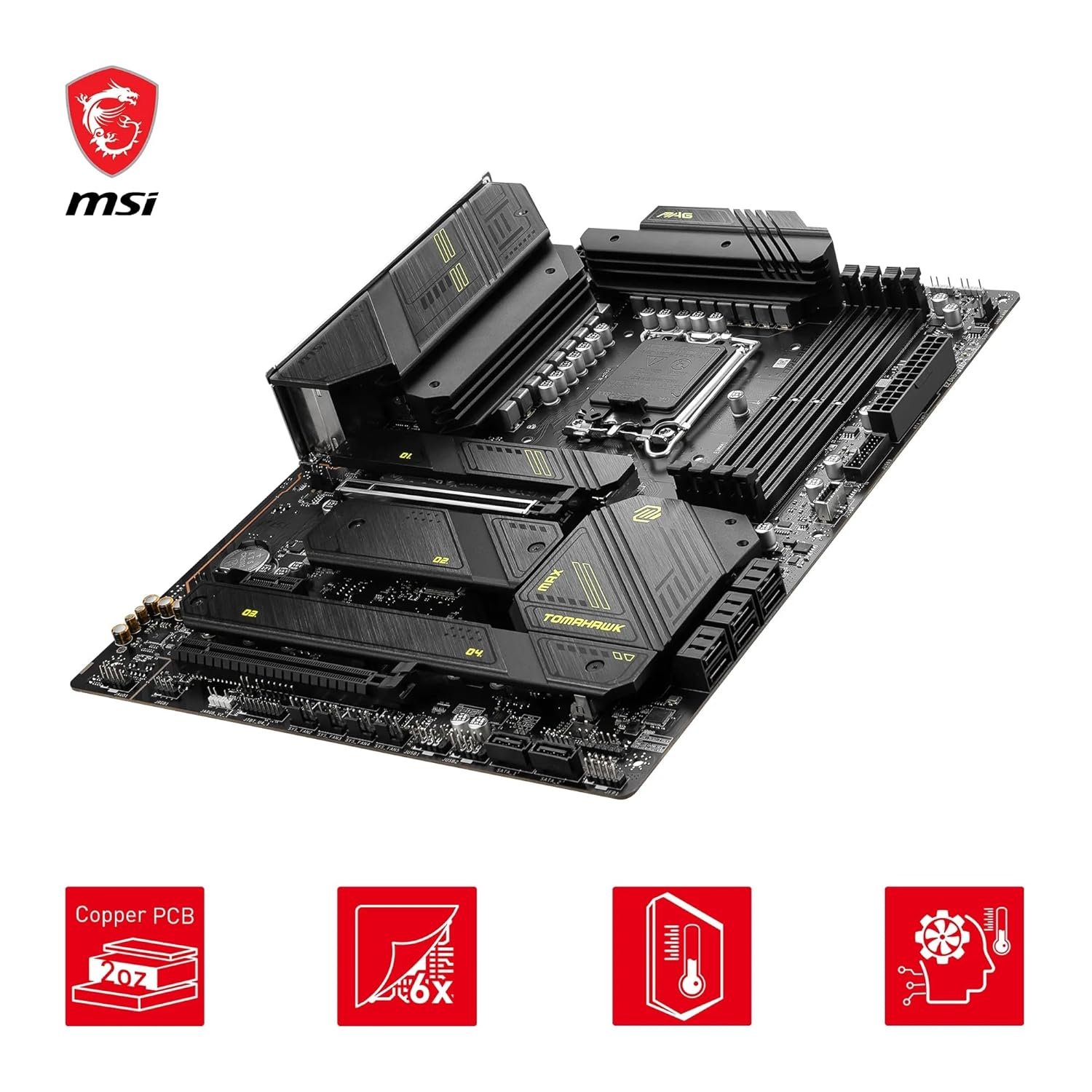 Motherboard MSI MAG Z790 TOMAHAWK MAX WIFI | Support Intel® Core™ 14th/ 13th/ 12th Gen Processors, Intel® Pentium® Gold & Celeron® Processors for LGA 1700 Socket, Supports DDR5 Memory, 7200+MHz/ OC, 1 x PCIe 5.0 x16, 1 x M.2 Gen5, 2.5G LAN, Wi-Fi 7, Black