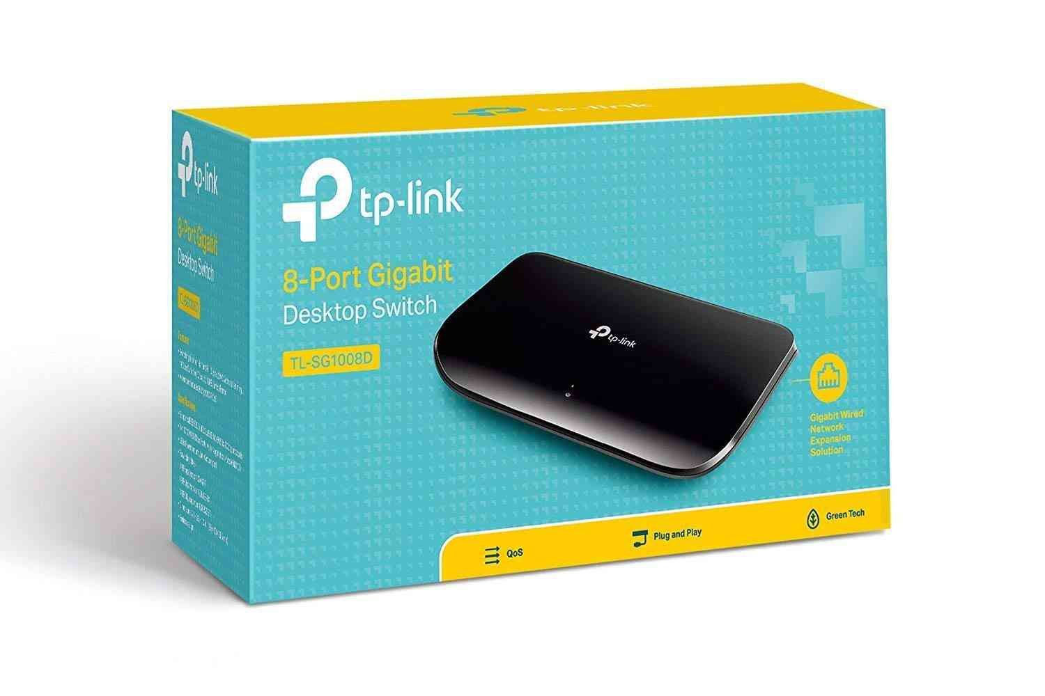 Switch TP-Link TL-SG1008D | 10/100/1000Mbps 8-Port Gigabit Desktop Switch, 10Gbps Switching Capacity, Plug & play, Black