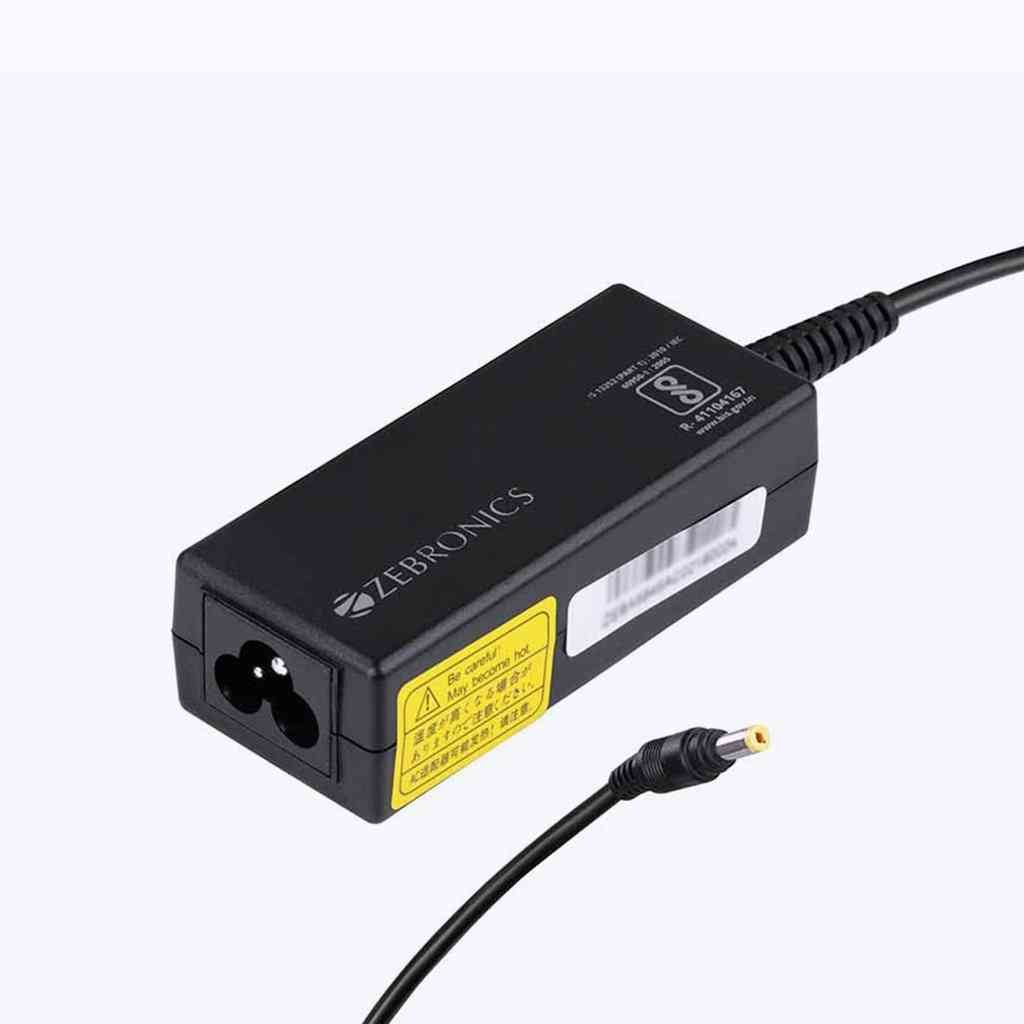 Adapter Zebronics 65W ZEB-LA481718565H | Compatible with laptops