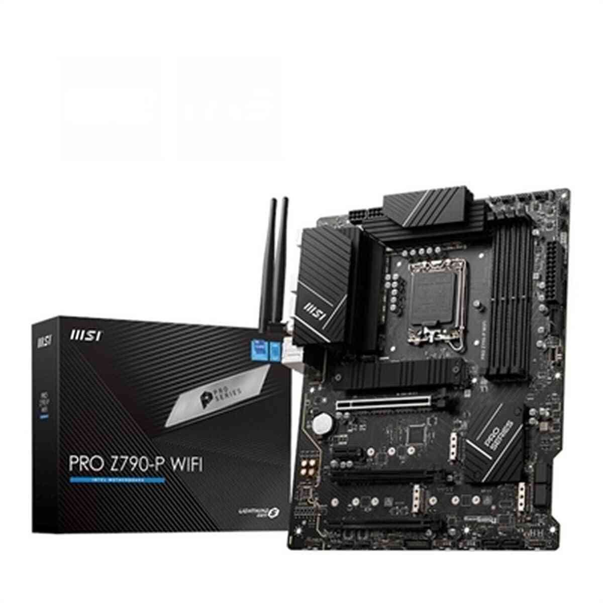 Motherboard MSI PRO Z790-P WIFI DDR5 |  ATX - Supports Intel 12th & 13th Gen Core Processors, LGA 1700 Socket, 55A DrMOS, DDR5 Memory Boost 7000+MHz/OC, PCIe 5.0 & 4.0 x16, 4 x M.2 Gen4, Wi-Fi 6E, 2.5G LAN