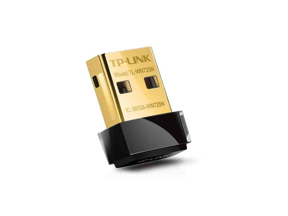 Adapter TP-Link WiFi USB Dongle TL-WN725N | N150 Wireless Network Adapter for Desktop, Nano Size WiFi Dongle, Compatible with Windows 10 / 7 / 8 / 8.1 / XP / Mac OS 10.9-10.15, Linux Kernel 2.6.18-4.4.3, Black