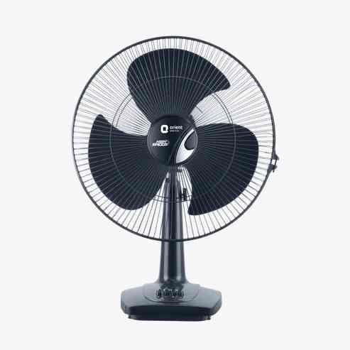 Table Fan Orient 400mm Table 27 | 3 In 1, 400mm High Speed Airflow With Aerodynamic Blades Table Fan, 2100 RPM Motor Speed & 100 CMM Air Delivery, 90 Degree Oscillation, 3 Speed Piano Switch For Speed Control, Black