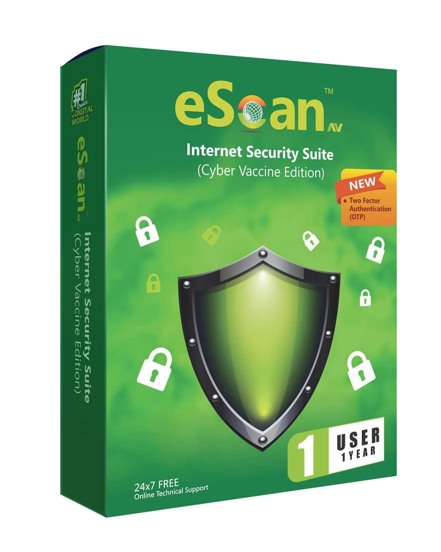 Software eScan Internet Security Suite - v22, 1user, 1year, 1Key (Scratch Card) | mail delivery in 1 hour on your request during working hours 9am to 5pm (Monday to Saturday)