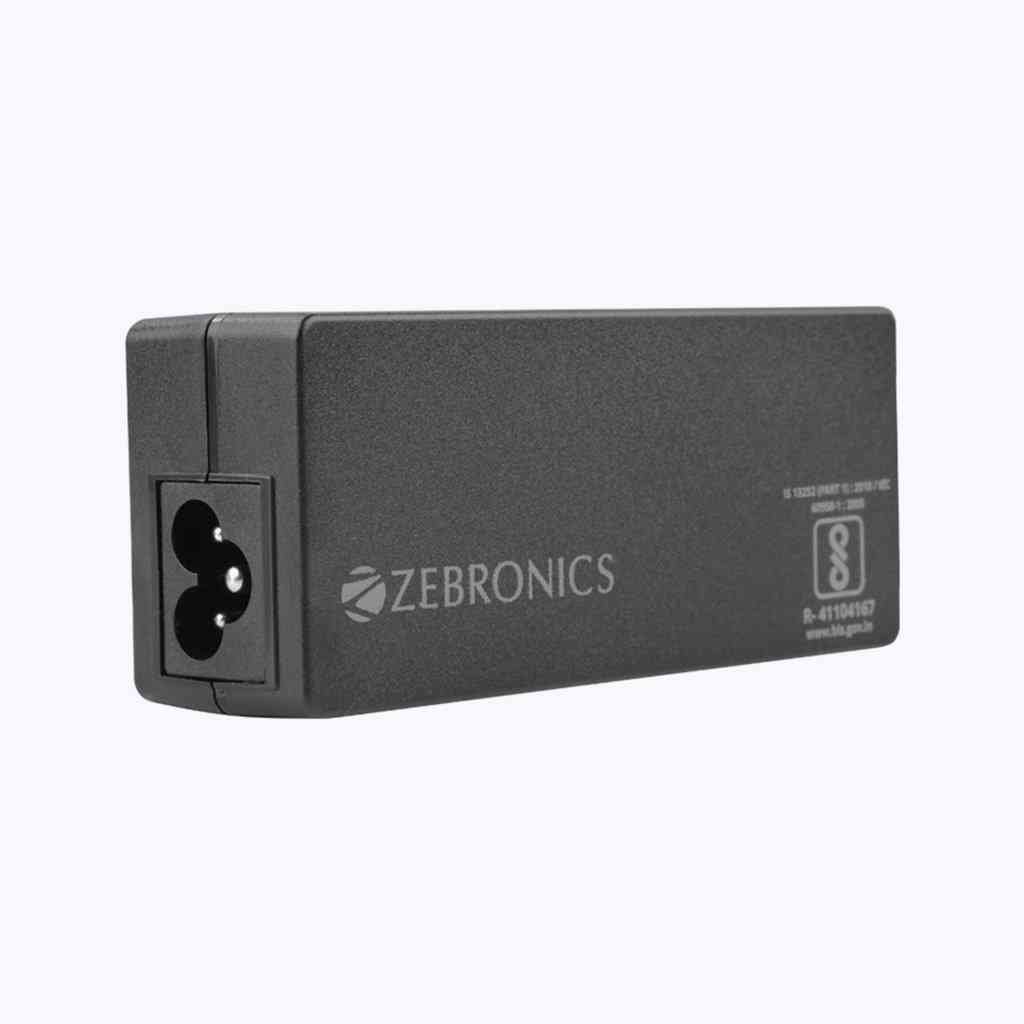 Adapter Zebronics 65W ZEB-LA453019565H | Compatible with laptops