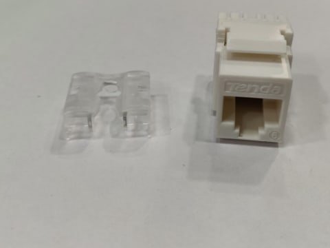 Patch Panel Tenda TEP-C6KS Cat6 RJ45 Keystone Jack Coupler (I/O) for Network Cabling, White