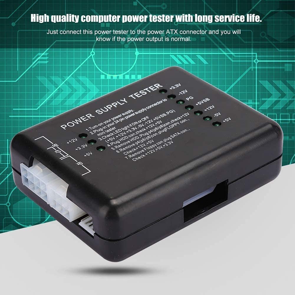 Power Supply Tester 20 or 24 Pin PSU ATX SATA HDD SMPS tester