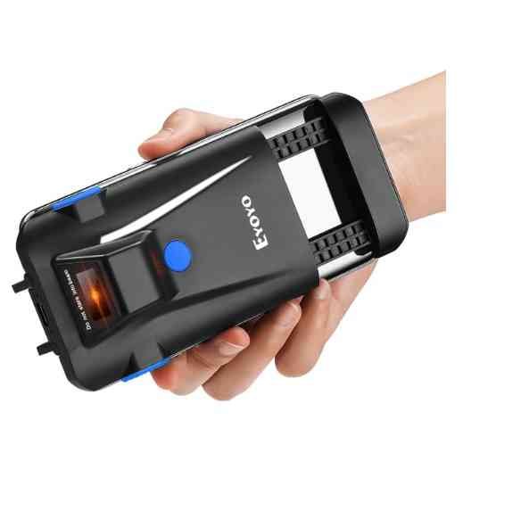 Scanner Dcode Eyoyo QR Code Scanner Bluetooth Android Barcode Scanner DC S2 Sledge | Portable Back Clip Wireless 1D & 2D UPC ISBN Inventory Barcode Reader PDF417 Data Matrix Code Compatible with iPhone, Android Phone, Memory 16mb/100k Barcodes, Black