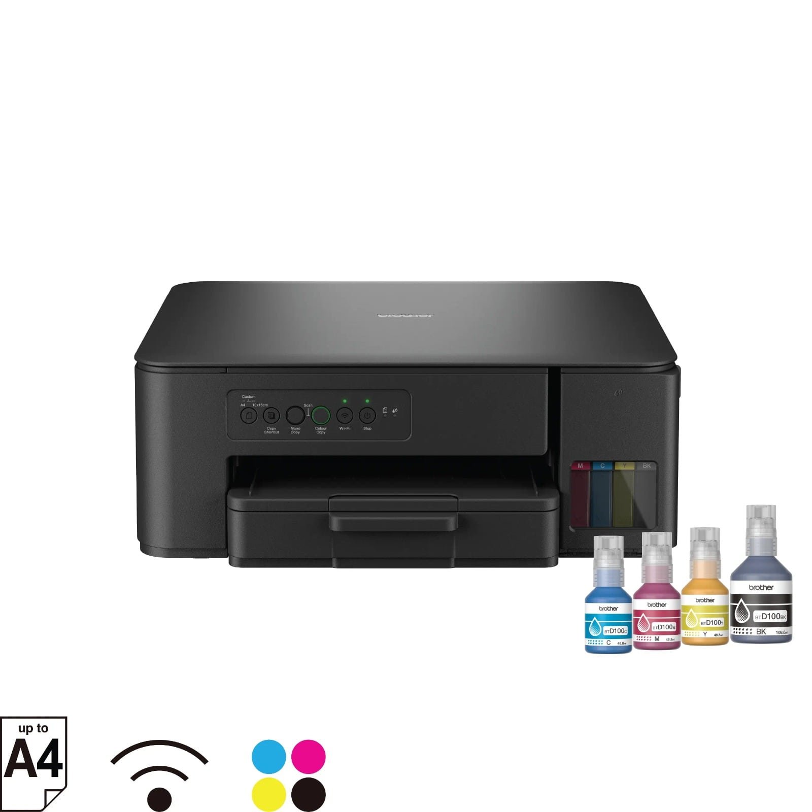 Printer Brother DCP-T430W | Multifunction WiFi Ink Tank Printer, Effortless Print, Scan, Copy With Wireless Connectivity, Upto 7500/ 5000 Pages Yield, Best For Home & Office, Black