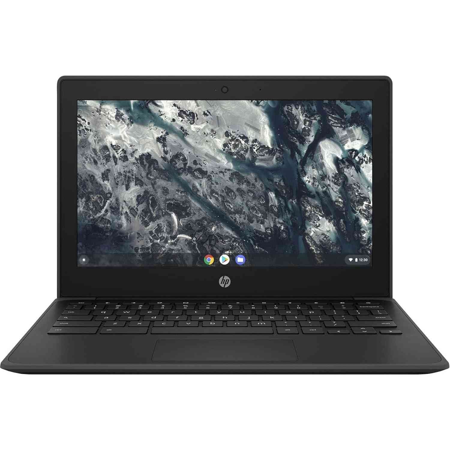 Laptop Chromebook HP 11MK G9 EE 7D2W3PC | MediaTek MT8183, 29.5 cm (11.6) diagonal, HD display with ARM® Mali-G72 MP3 Graphics, 4GB RAM, 32GB eMMC, ChromeOS, 12.50 Hour battery run time, 720p HD camera, Black