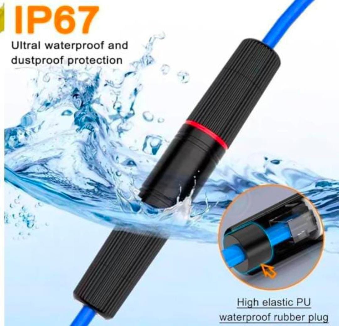 LAN Splitter RJ45 CAT5e CAT6 Connector Outdoor Waterproof Female To Female Port Network LAN Splitter Transfer Head Adapter Coupler