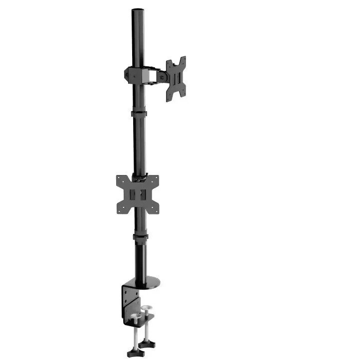 Monitor & TV Stand Z002 BW-001 | 100MMX100MM Max VESA, 15 Inch - 33 Inch Compatible TV Size, 8KG Weight Holding Capacity, 2 Short Arm Screw Type Table Top LCD Mount, Black