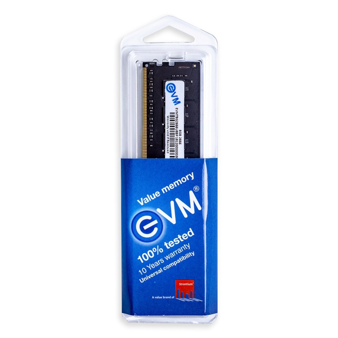 Ram EVM 8GB DDR4 2666MHZ Desktop EVMT8G2666U88P | Update Your Desktop's Performance, CL15 Latency, Compatible with Intel, AMD, and Mac Systems