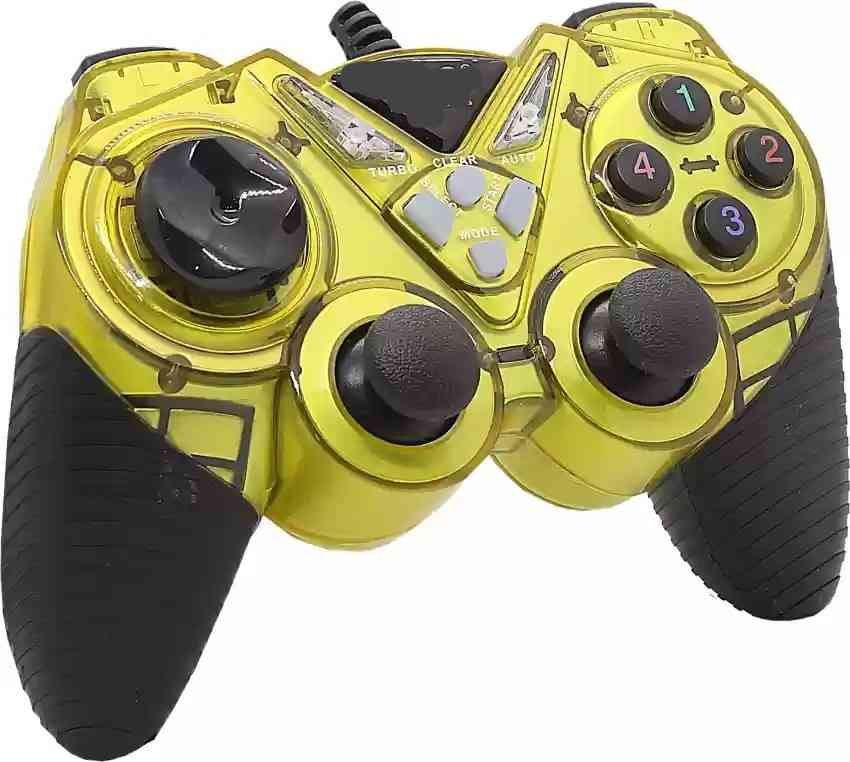 Cable GamePad Live Tech Rage Wired USB Gamepad | Advanced Motor, New 3D Dual Vibration Turbo, Clear Buttons, 1.8M Cable, Gold